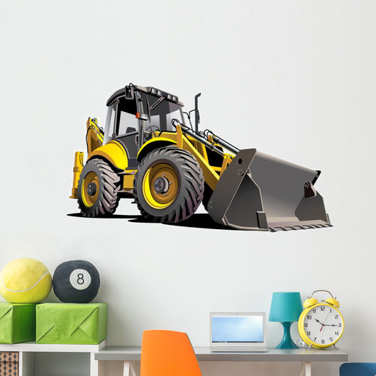 Yellow Construction Bulldozer Wall Decal