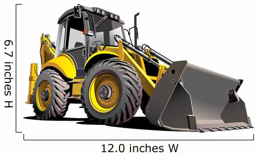 Yellow Construction Bulldozer Wall Decal