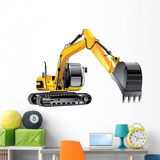 Yellow Construction Crane Wall Decal