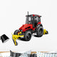 Red Bulldozer Wall Decal