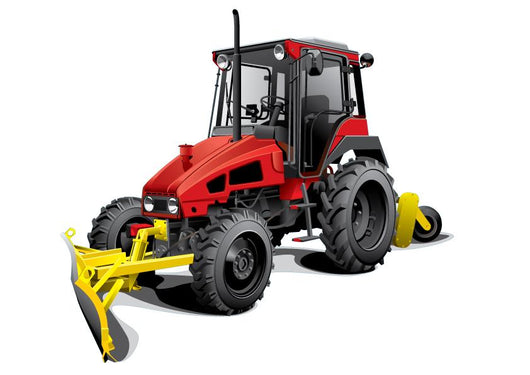 Red Bulldozer Wall Decal