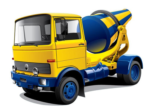 Yellow and Blue Cement Wall Decal