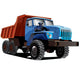 Blue and Red Dump Wall Decal