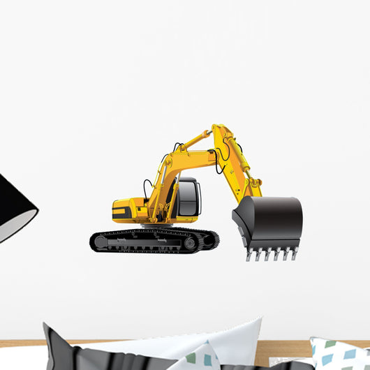 Bulldozer Crane Construction Digger Wall Decal
