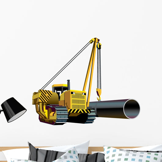 Crane Lifting Construction Wall Decal