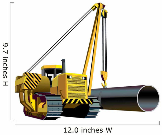 Crane Lifting Construction Wall Decal