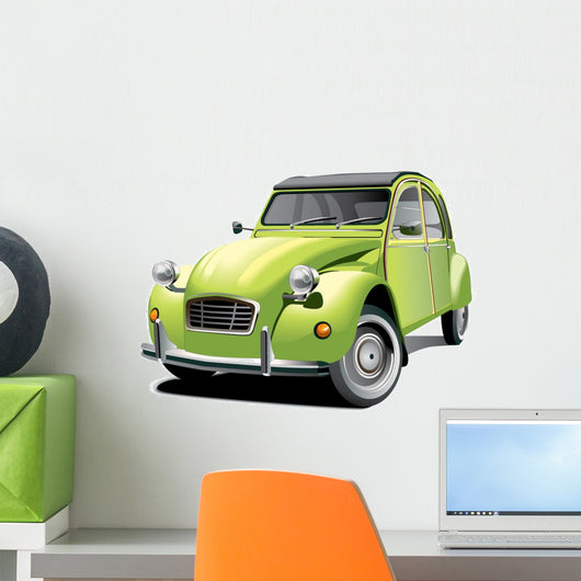 Green Beetle Classic Car Wall Decal