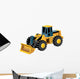 Yellow Cartoon Bulldozer Wall Decal