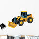 Yellow Cartoon Bulldozer Wall Decal