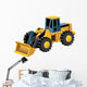 Yellow Cartoon Bulldozer Wall Decal