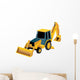Cute Yellow Bulldozer Construction Wall Decal