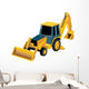 Cute Yellow Bulldozer Construction Wall Decal