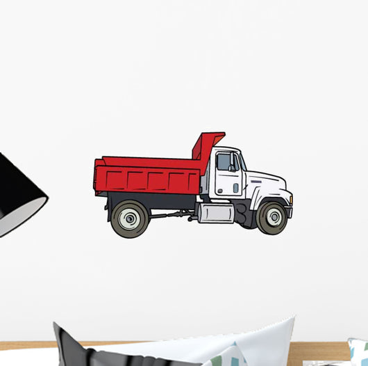 Red and White Dump Wall Decal