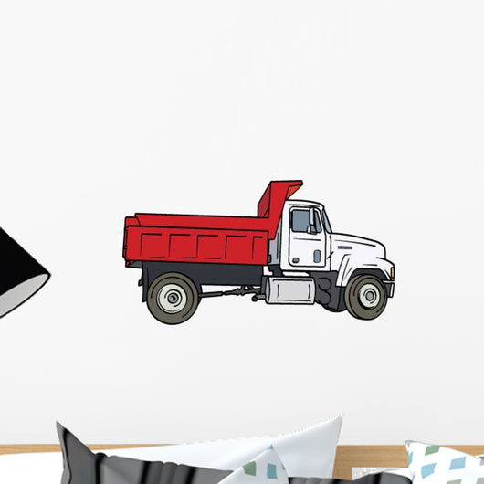 Red and White Dump Wall Decal