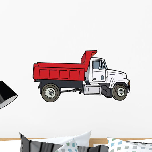 Red and White Dump Wall Decal