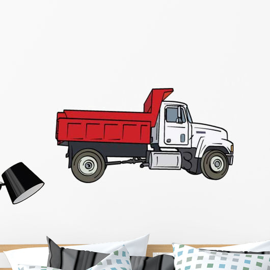Red and White Dump Wall Decal