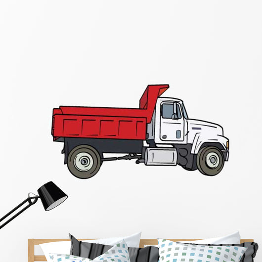 Red and White Dump Wall Decal