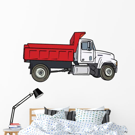 Red and White Dump Wall Decal