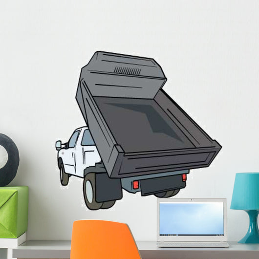 Rear Black Dump Truck Wall Decal