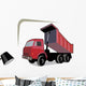 Red Dump Truck Side Wall Decal