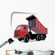 Red Dump Truck Side Wall Decal