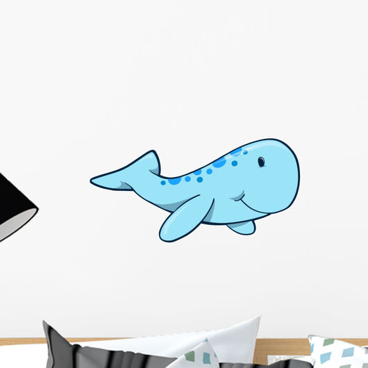 Blue Baby Whale Wall Decal