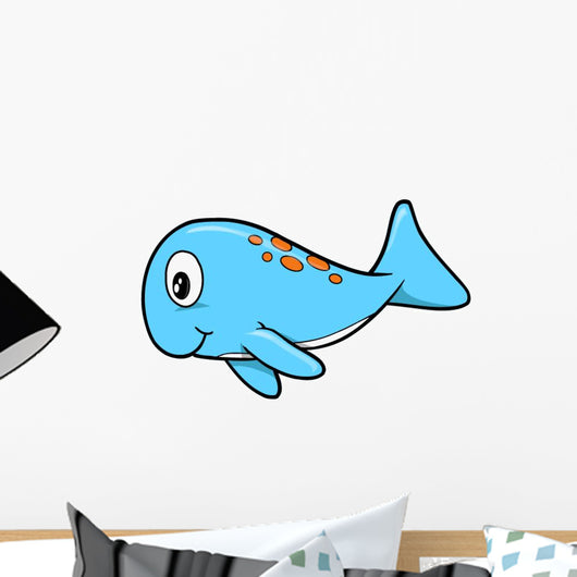 Big Blue Baby Whale Wall Decal