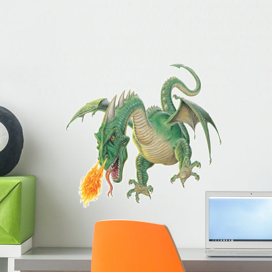 Destructive Flying Wyvren Dragon Wall Decal