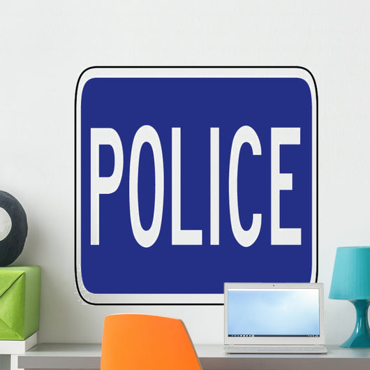 Police Word Sign Wall Decal