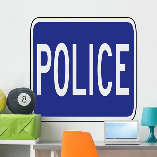 Police Word Sign Wall Decal