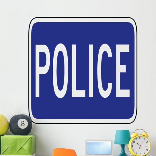 Police Word Sign Wall Decal