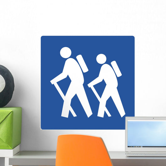 Hiking Symbol Sign Wall Decal
