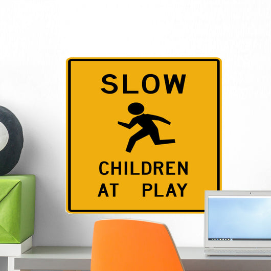 Slow Children Play Symbol Wall Decal