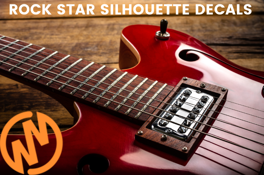 Rock Star Musician Silhouettes: 7 Awesome Wall Decal Packages