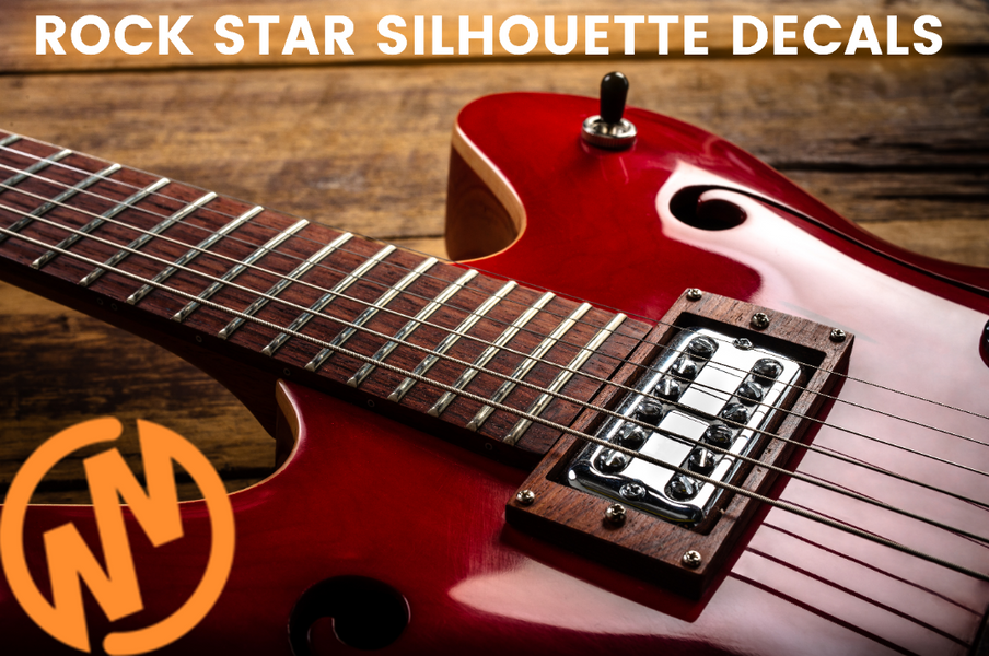 Rock Star Musician Silhouettes: 7 Awesome Wall Decal Packages