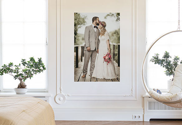 Wall Decal of a Wedding Photo in a Room