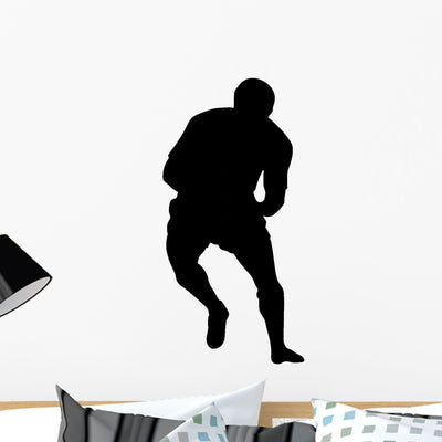 American Football Wall Decal shown on a wall