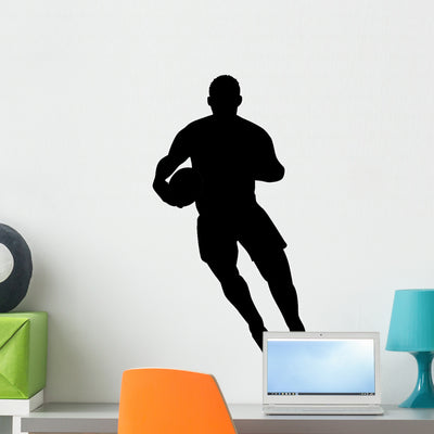 Casual American Football Wall Decal shown on a wall