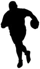 Running Rugby Wall Decal