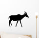 Realistic Black Antelope Silhouette Wall Decal