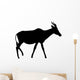 Realistic Black Antelope Silhouette Wall Decal
