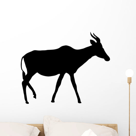 Realistic Black Antelope Silhouette Wall Decal