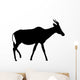 Realistic Black Antelope Silhouette Wall Decal