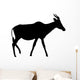 Realistic Black Antelope Silhouette Wall Decal