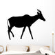 Realistic Black Antelope Silhouette Wall Decal