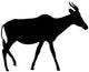 Realistic Black Antelope Silhouette Wall Decal