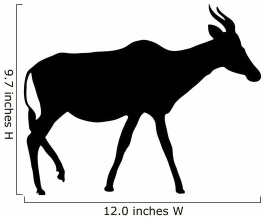 Realistic Black Antelope Silhouette Wall Decal