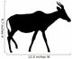 Realistic Black Antelope Silhouette Wall Decal