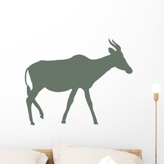 Green Antelope Silhouette Wall Decal
