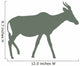 Green Antelope Silhouette Wall Decal